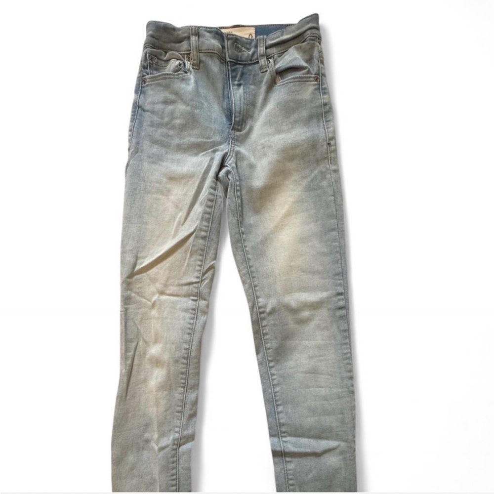 garage light blue skinny jeans